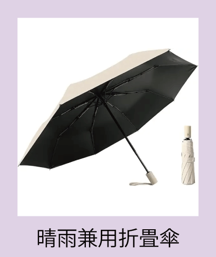 日傘としても雨具としても使用できる折りたたみ傘